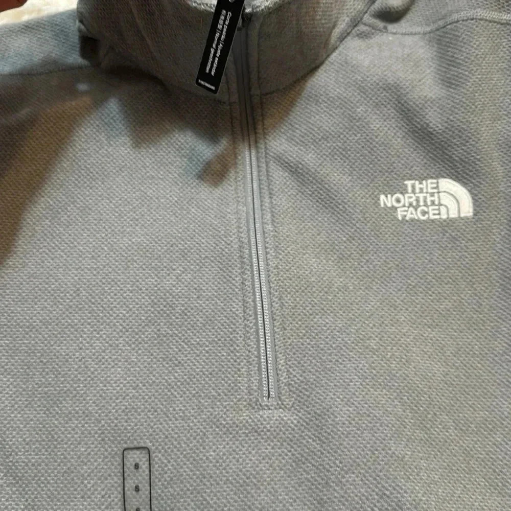 NWT The North Face Men Txtrd Cap Rock Mid Gray Pullover Quarter Zip SIZE SM - Picture 8 of 8